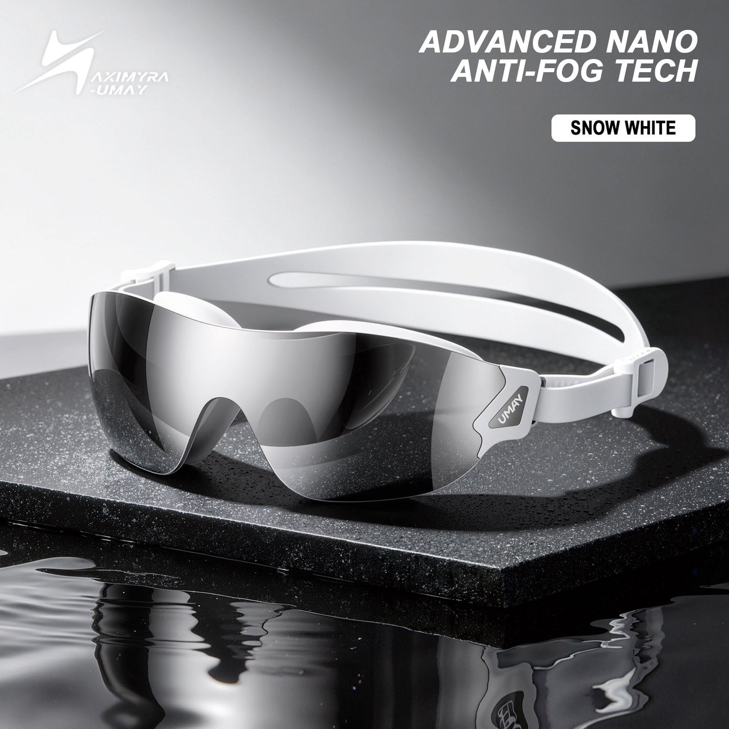 Aximyra Prescription Swim Goggles – Anti-Fog Mirrored Lenses