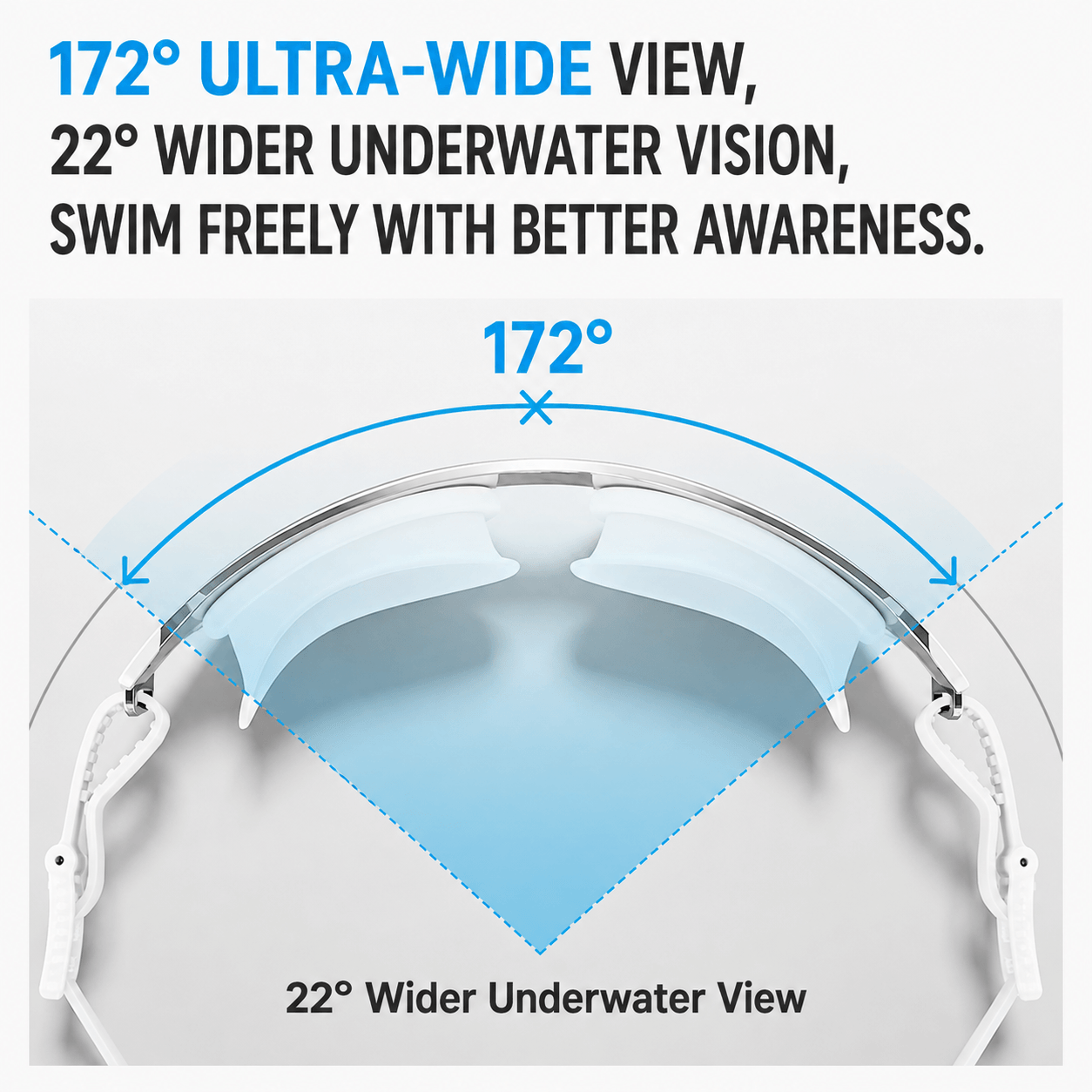Aximyra Prescription Swim Goggles – Anti-Fog Mirrored Lenses