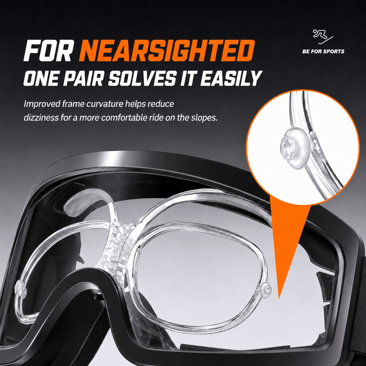 Adjustable Prescription Insert for Ski Goggles